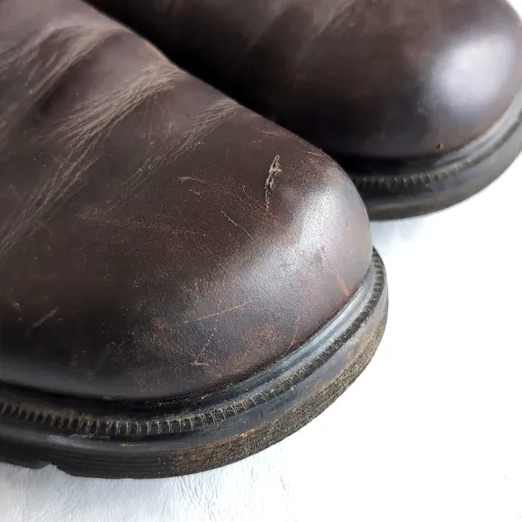 Vintage 90’s Dr Martens 9286 Brown Leather Eyelet Boots Size 10 Made in England