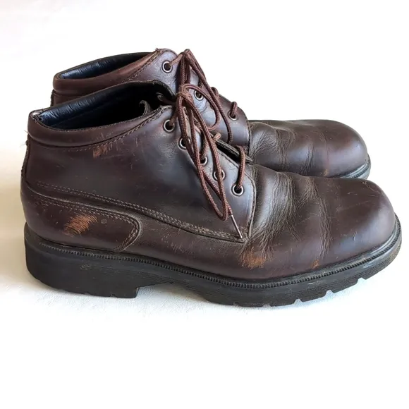 Vintage 90’s Dr Martens 9286 Brown Leather Eyelet Boots Size 10 Made in England