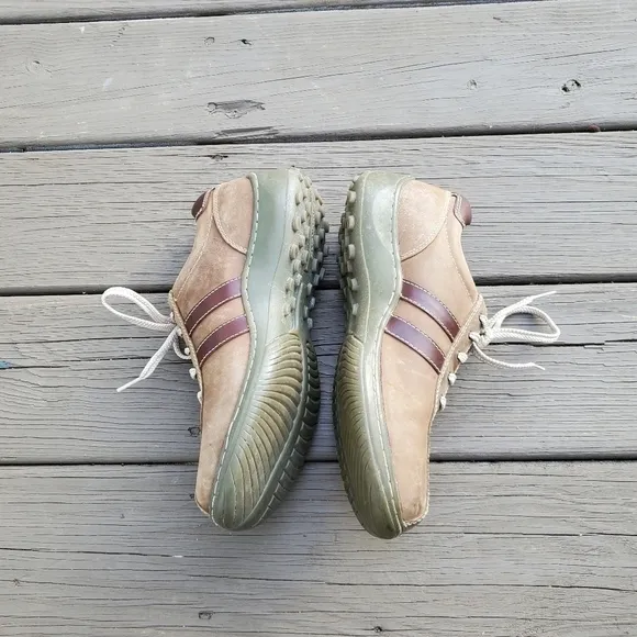 Vintage 90s y2k Skechers Tan Brown Nubuck Suede Leather Bicycle Casual Shoes 9