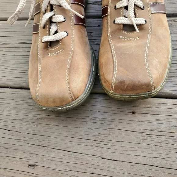 Vintage 90s y2k Skechers Tan Brown Nubuck Suede Leather Bicycle Casual Shoes 9