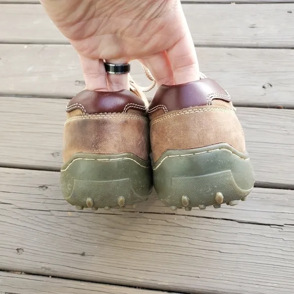 Vintage 90s y2k Skechers Tan Brown Nubuck Suede Leather Bicycle Casual Shoes 9