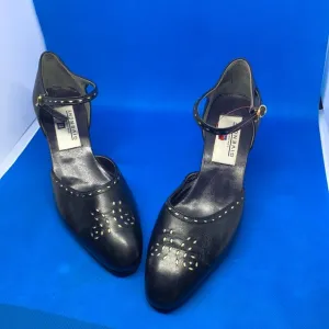 Vintage black leather Chaussures Givenchy Paris shoes 36 1/2