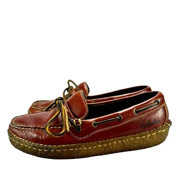 Vintage Early 2000s Leather Cabela's Crepe Slip On Shoes 8M