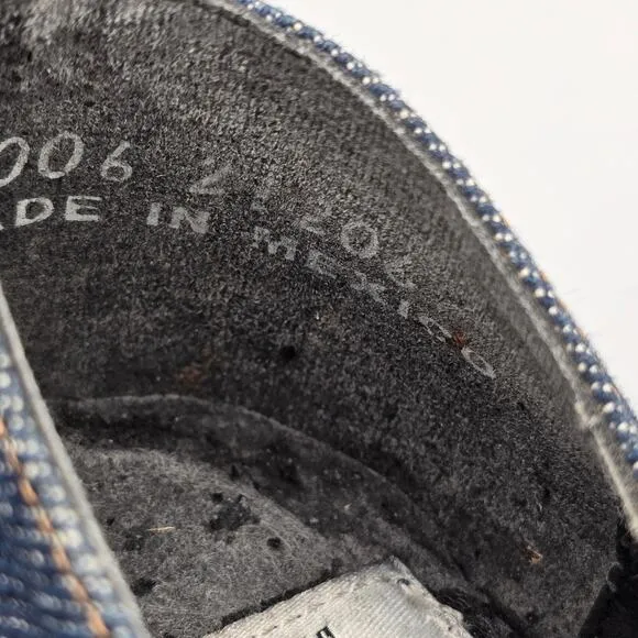 Vintage John Fluevog Platform Shoes Women's 7 Blue Denim Tastyvogs Block Heels