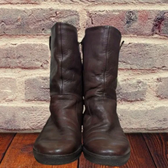 Vintage Morlands sheepskin boots, 1980s Brown Leather Slip-On Boots
