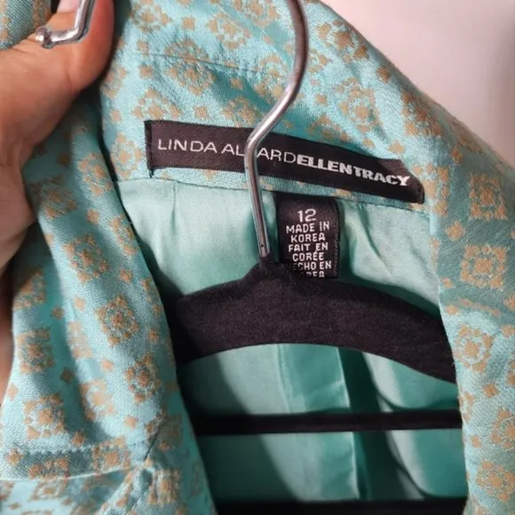 Vintage oversized jacket designer pure silk soft green size 12 Allard   Tracy