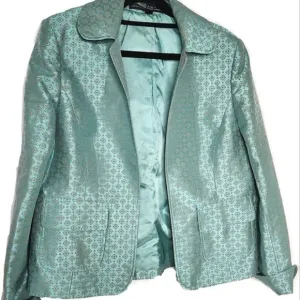 Vintage oversized jacket designer pure silk soft green size 12 Allard   Tracy
