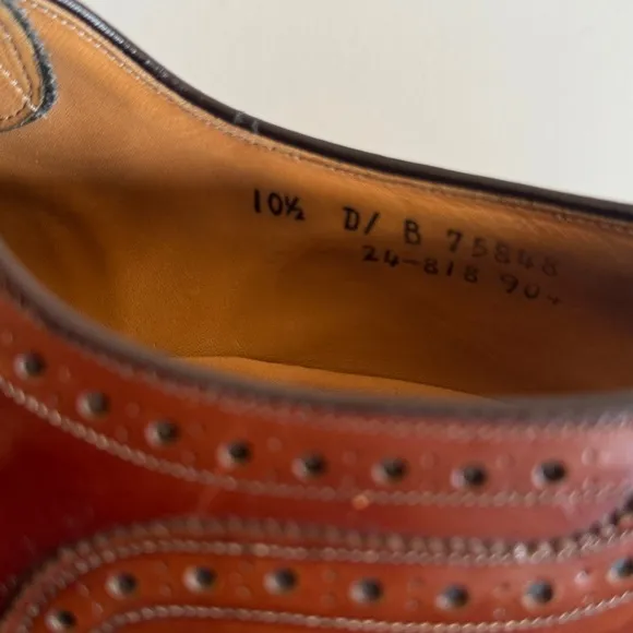 Vintage The Johnston &amp; Murphy Shoe J&amp;M Burgundy Leather Longwings Shoes 10.5