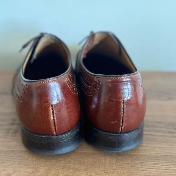 Vintage The Johnston &amp; Murphy Shoe J&amp;M Burgundy Leather Longwings Shoes 10.5