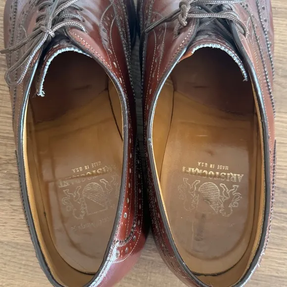 Vintage The Johnston &amp; Murphy Shoe J&amp;M Burgundy Leather Longwings Shoes 10.5