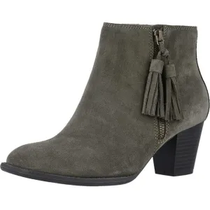 Vionic Madeline Olive Green Suede Ankle Boots Size 11