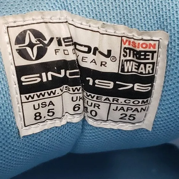 VISION STREET WEAR Shoes Blue White Mesh Since 76