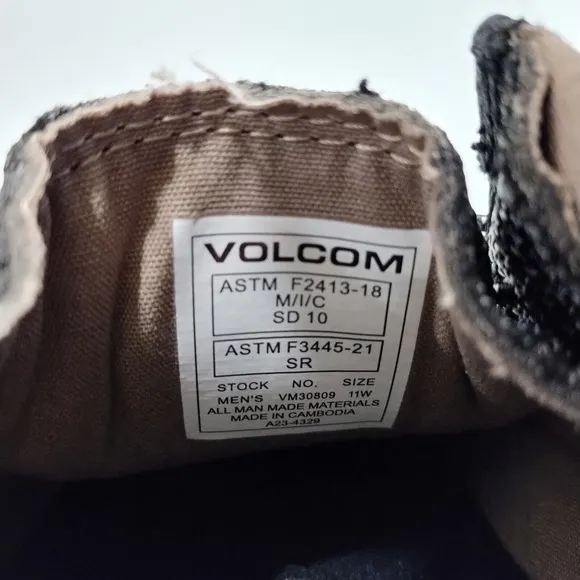 Volcom Workwear Chill Shoes Mens 11 Multi Slip Resistant Rubber Sole Slip On