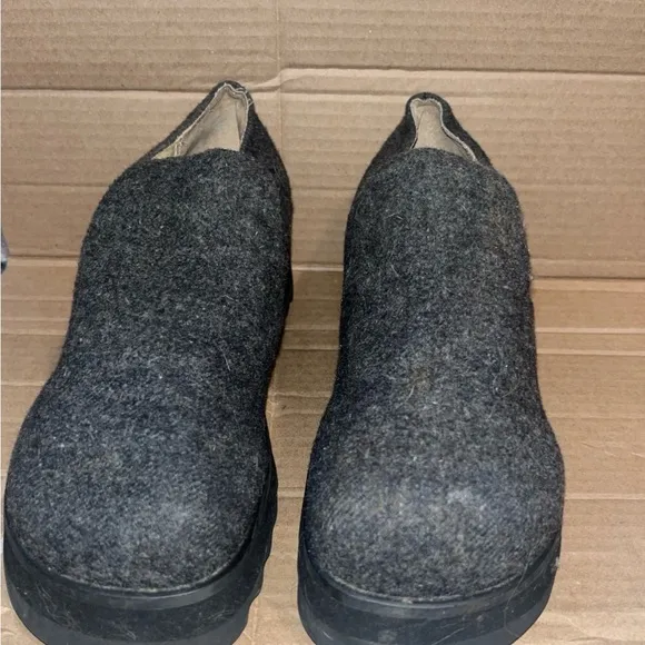 Vtg 90's AMERICAN EAGLE  Platform Mary Jane Shoes 7  Wool Indie Punk y2k