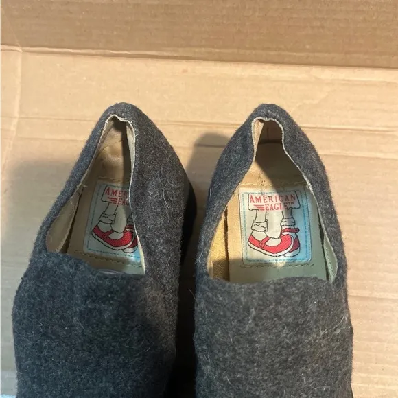 Vtg 90's AMERICAN EAGLE  Platform Mary Jane Shoes 7  Wool Indie Punk y2k