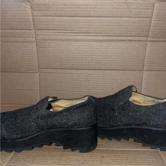 Vtg 90's AMERICAN EAGLE  Platform Mary Jane Shoes 7  Wool Indie Punk y2k