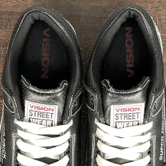 VTG VISION Street Wear SUPER TRICK Skate Shoes Mens 9 Black Y2K Rare