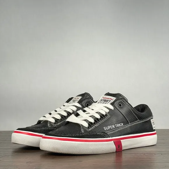 VTG VISION Street Wear SUPER TRICK Skate Shoes Mens 9 Black Y2K Rare
