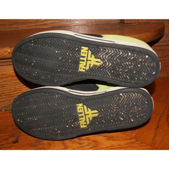 VTG Y2K Fallen Jamie Thomas RIVAL FLX Mens 9.5 Skate Shoes Black Neon Green Puff