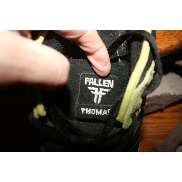 VTG Y2K Fallen Jamie Thomas RIVAL FLX Mens 9.5 Skate Shoes Black Neon Green Puff