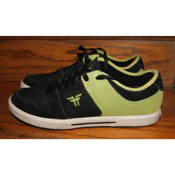 VTG Y2K Fallen Jamie Thomas RIVAL FLX Mens 9.5 Skate Shoes Black Neon Green Puff