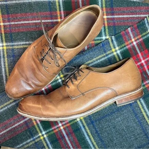 Warfield &amp; Grand Brown Leather Dvlen Oxford Dress Shoes 13