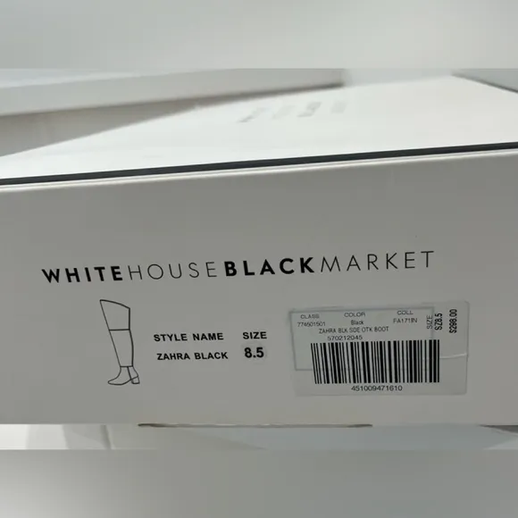 WHITE HOUSE BLACK MARKET Zahra Over-the-Knee Boots, Size 8.5