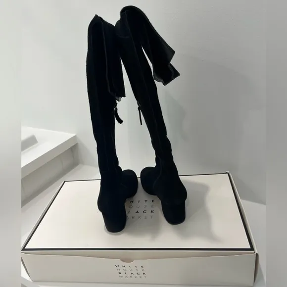 WHITE HOUSE BLACK MARKET Zahra Over-the-Knee Boots, Size 8.5