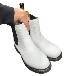 White Leather Chelsea Boots size 9