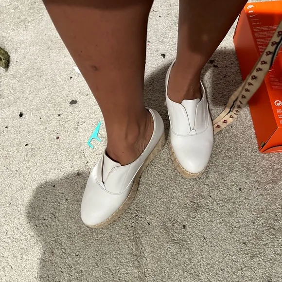White platform shoes