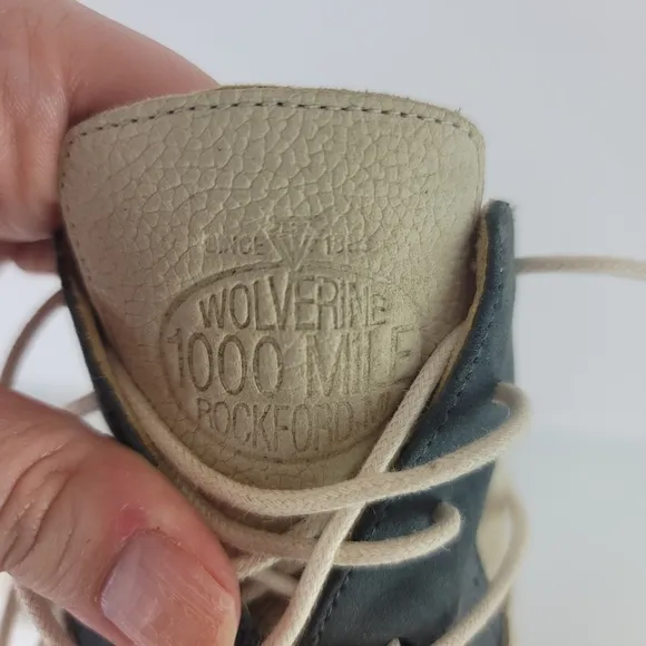 Wolverine 1000 mile Oxford sadle shoes. Blue and cream