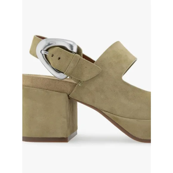 Women's Aerosoles Clarkson Olive Branch Suede Platform Heel Sandals Size 7M NWT