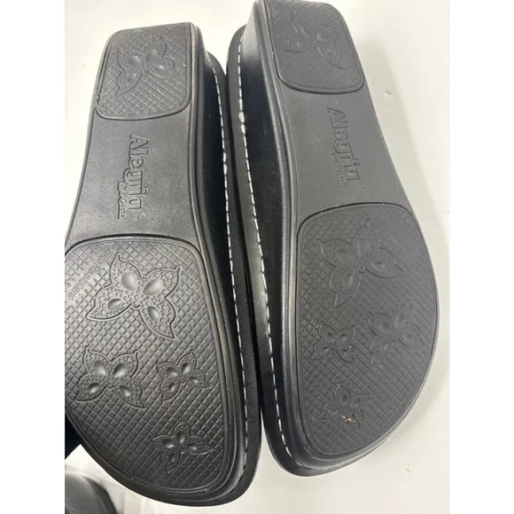 Women's Alegria Debra Oceanic Loafer Size 41 EU Black Blue Snake Print