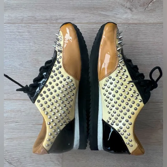 Women's Authentic Jeffery Campbell Billie Spike | Size 7 | Black and Taupe