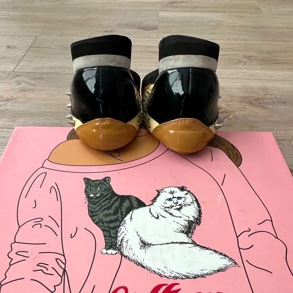 Women's Authentic Jeffery Campbell Billie Spike | Size 7 | Black and Taupe