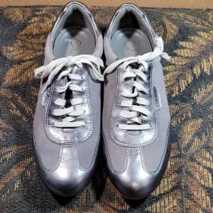 Women's Cole Haan Nike Air Grey Leather and Suede Oxford Shoes- Size  8