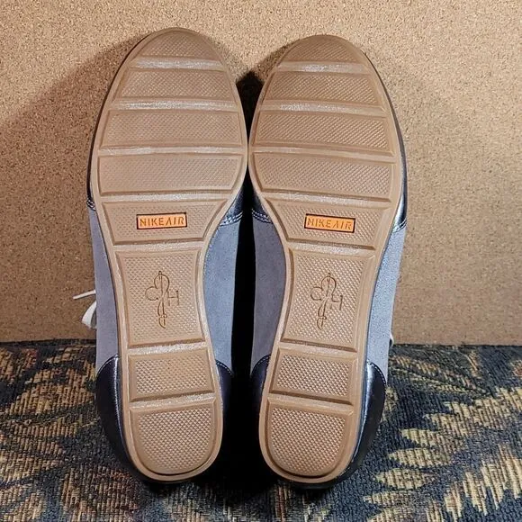 Women's Cole Haan Nike Air Grey Leather and Suede Oxford Shoes- Size  8