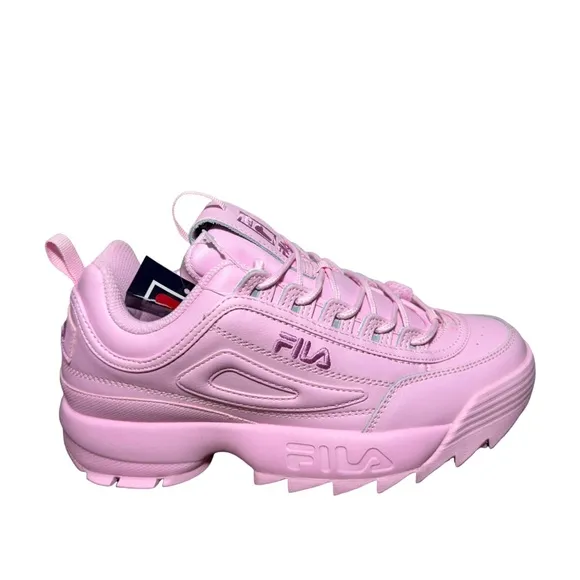 Womens Fila Disruptor 2 Premium Athletic Pirouette Pink Monochrome size 8.5