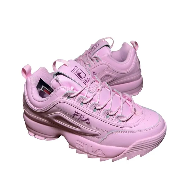 Womens Fila Disruptor 2 Premium Athletic Pirouette Pink Monochrome size 8.5