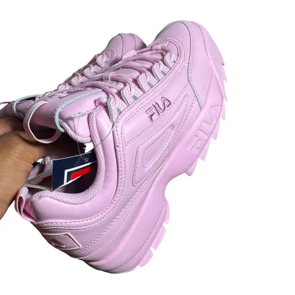 Womens Fila Disruptor 2 Premium Athletic Pirouette Pink Monochrome size 8.5