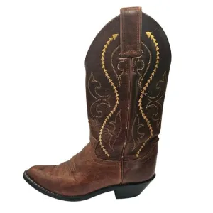 Women's Justin Boots Brown Leather Classic Western Cowgirl Boots
