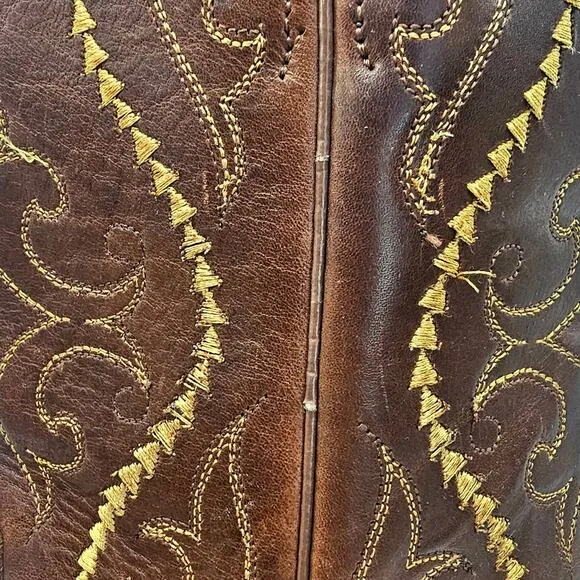 Women's Justin Boots Brown Leather Classic Western Cowgirl Boots