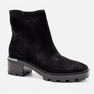 Women's Nine West Remmie Black Suede Ankle Boots