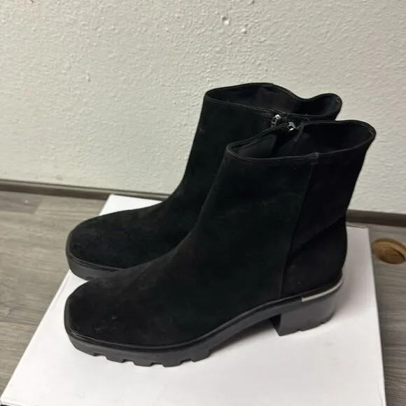 Women's Nine West Remmie Black Suede Ankle Boots