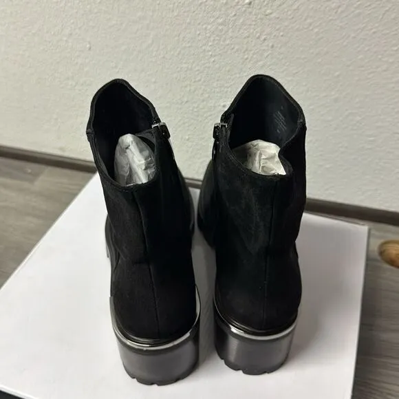 Women's Nine West Remmie Black Suede Ankle Boots