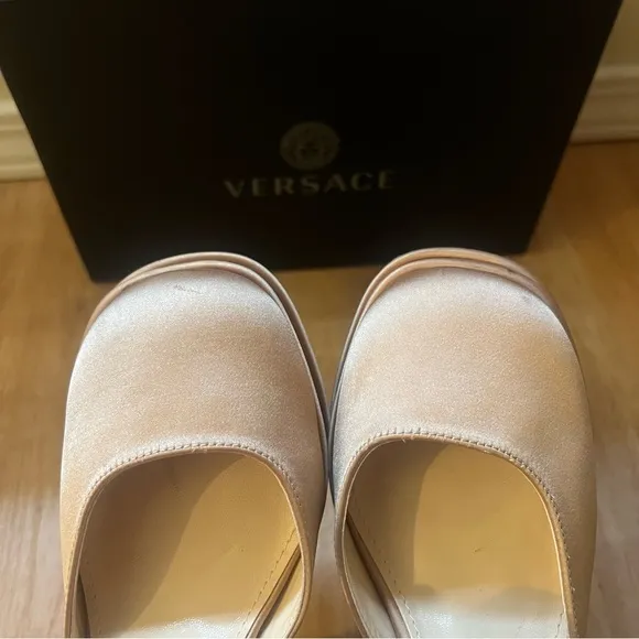 Women's Nude Double PlatformShoes Size 36.5