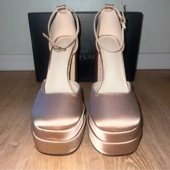Women's Nude Double PlatformShoes Size 36.5