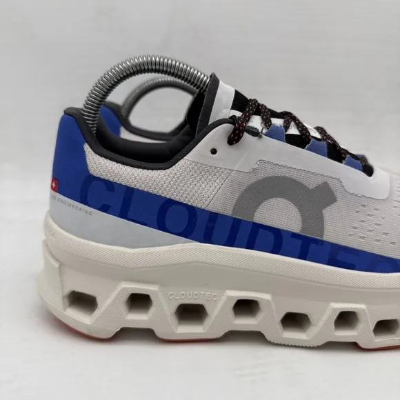 Women's On Cloud Cloudmonster Running Shoes Frost/Cobalt SZ US 9 Sneakers