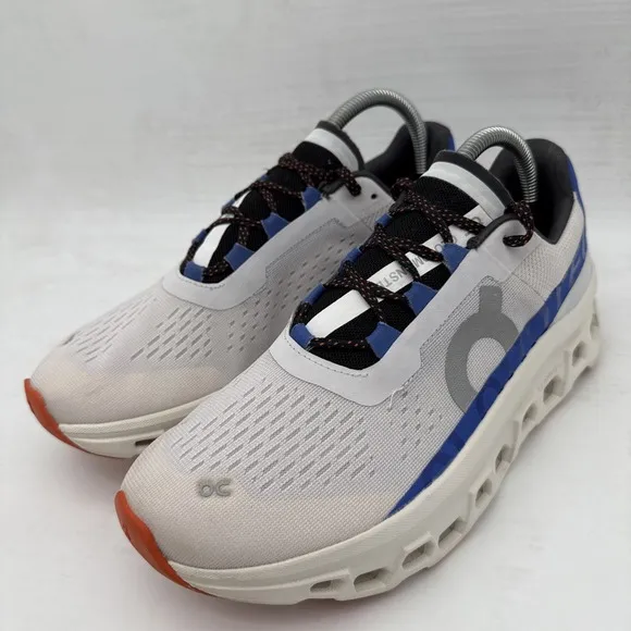 Women's On Cloud Cloudmonster Running Shoes Frost/Cobalt SZ US 9 Sneakers