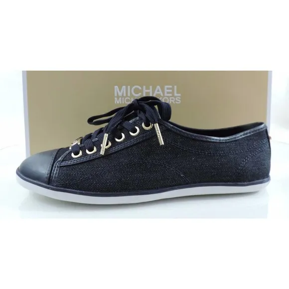 Women's Shoes Michael Kors Kristy Lace Up Fashion Sneakers Dark Denim Size 6.5